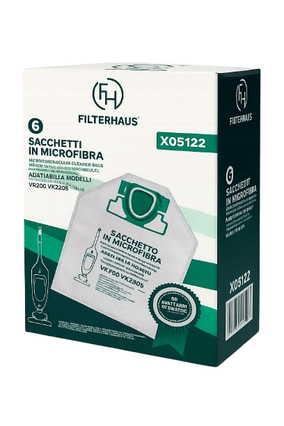 Sacchetti Folletto VK 200/220S - 6 Sacchetti in Microfibra