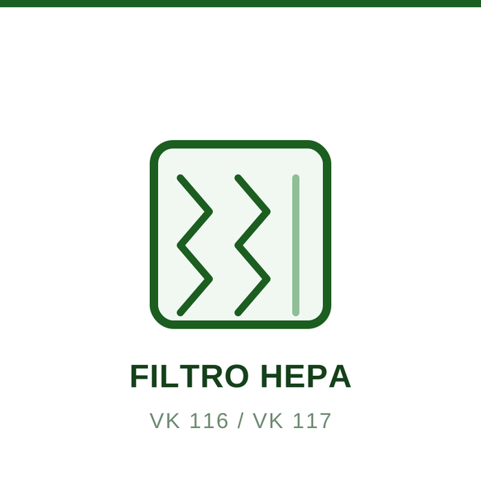 Filtro HEPA Compatibile Folletto VK 116/117 – Alta Filtrazione Antipolvere e Antiallergeni