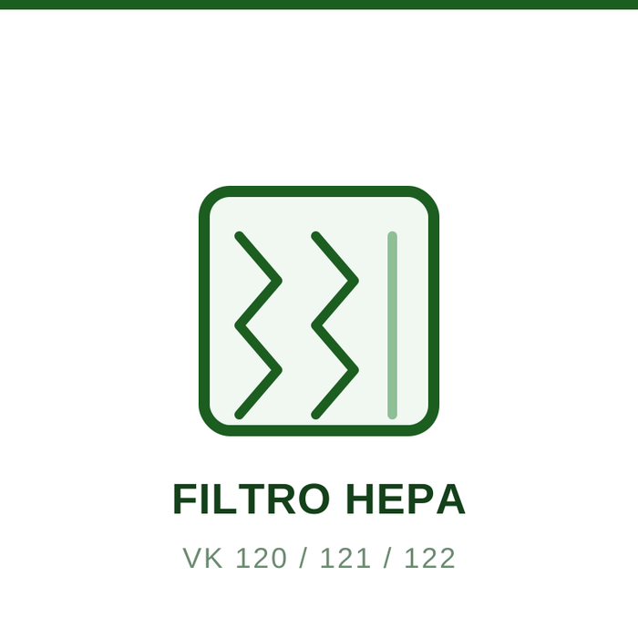 Filtro HEPA Compatibile Folletto VK 120/121/122 – Alta Filtrazione Antipolvere e Antiallergeni