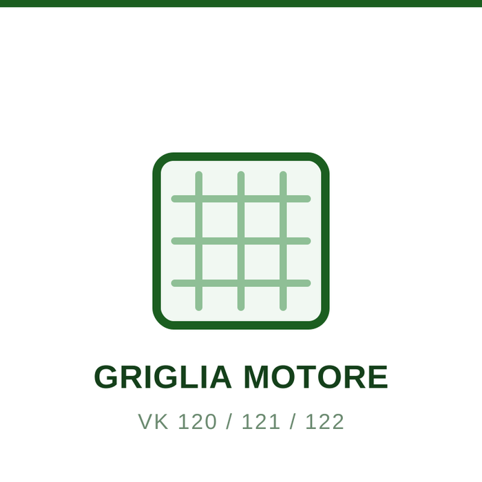 Griglia Filtro Protezione Motore Compatibile Folletto VK 120/121/122
