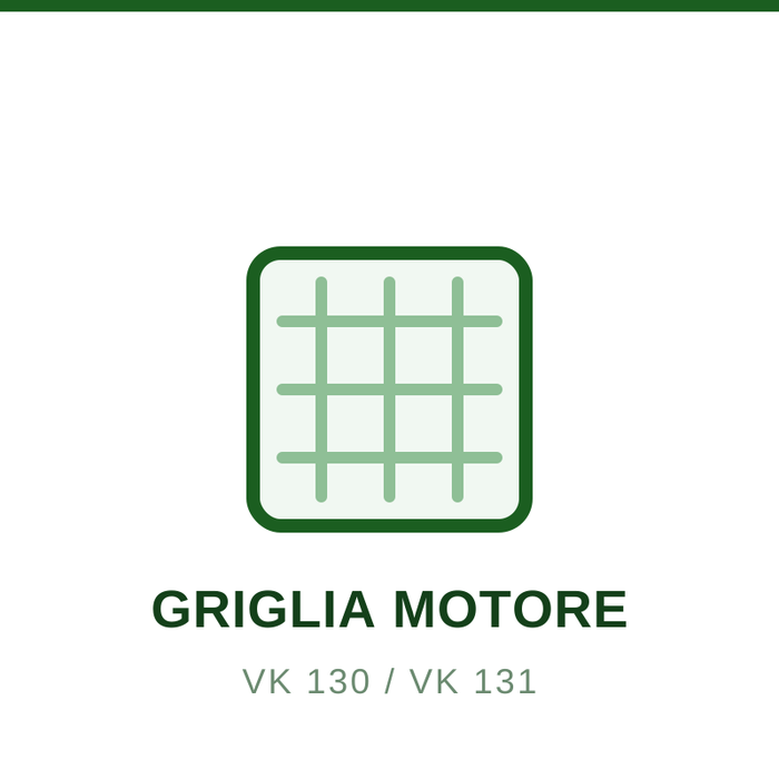 Griglia Filtro Protezione Motore Compatibile Folletto VK 130/131